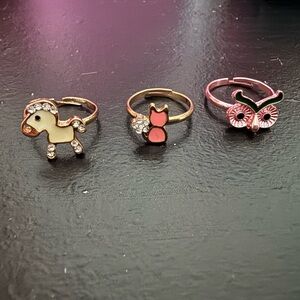 Ring Kids Accessories Jewelry Set - Pink and Gold